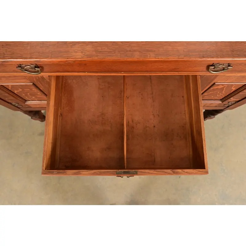 Stickley Brothers Antique Mission Oak Arts & Crafts Sideboard or Bar Cabinet, Circa 1910 - Image 7
