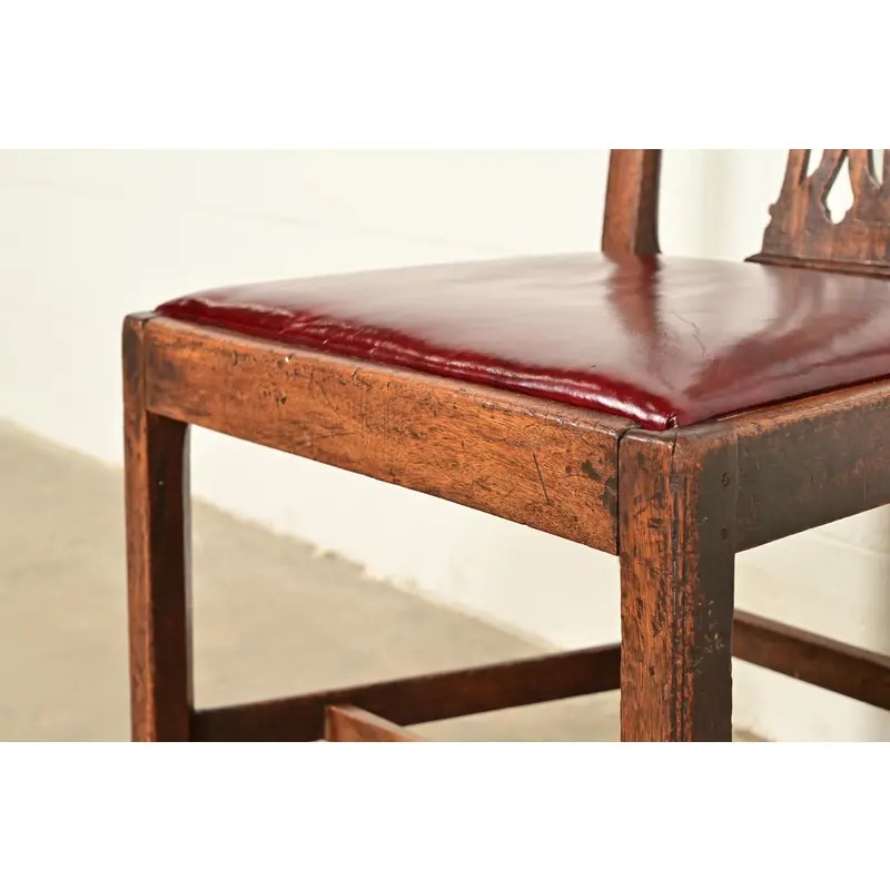 18th Century Antique Thomas Chippendale Period Carved Mahogany Side Chair or Dining Chair - Image 8
