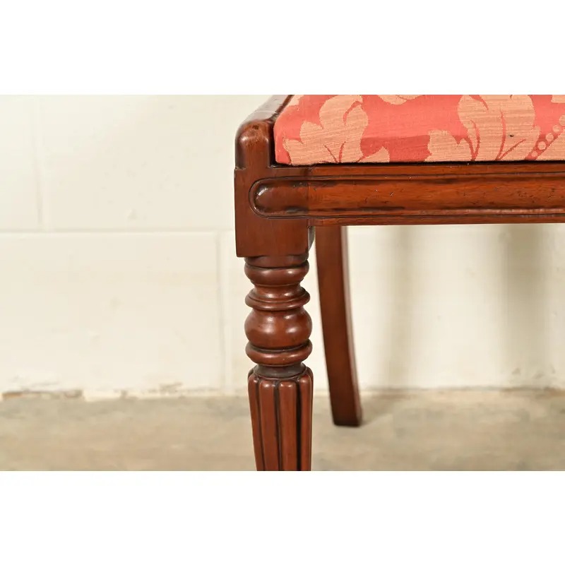 Baker Furniture Style English Regency Carved Mahogany Side Chairs or Dining Chairs, Pair - Image 8