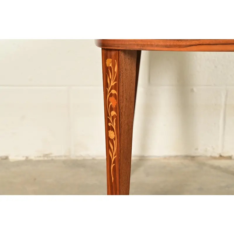 Italian Louis XVI Kingwood Inlaid Marquetry Dining Chairs, Set of Four - Image 8