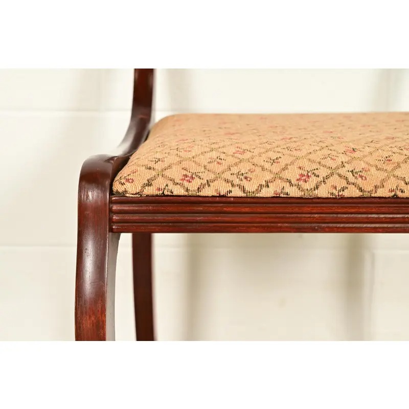 Kindel Furniture Style Regency Carved Mahogany Side Chair or Dining Chair, Circa 1940s - Image 8
