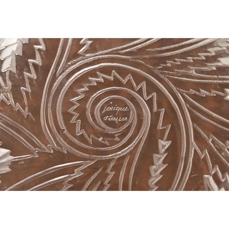 Lalique "Pinsons" Art Deco Frosted Crystal Glass Bowl, Circa 1930s - Image 8