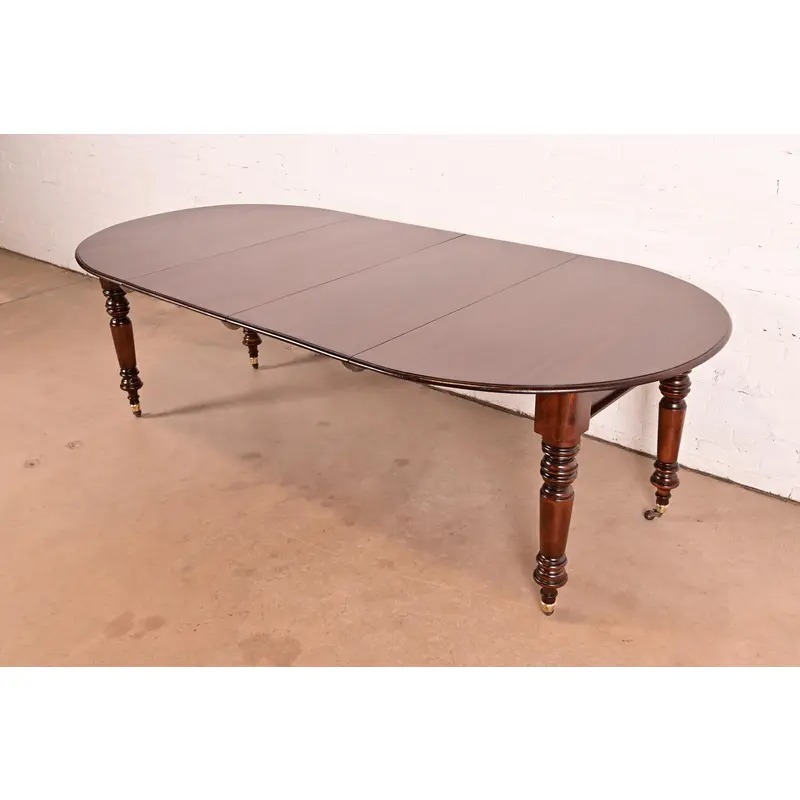 R. J. Horner Style Antique Victorian Carved Mahogany Extension Dining Table, Newly Refinished - Image 8