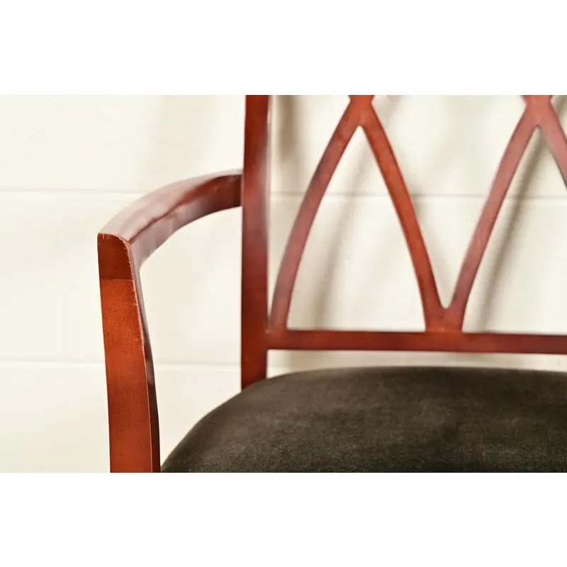 Bernhardt Regency Carved Mahogany Dining Chairs | Set of Six - Image 9