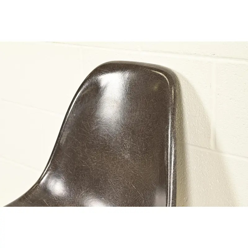 Charles & Ray Eames for Herman Miller DSS Seal Brown Stacking Shell Chairs | Set of Ten - Image 9