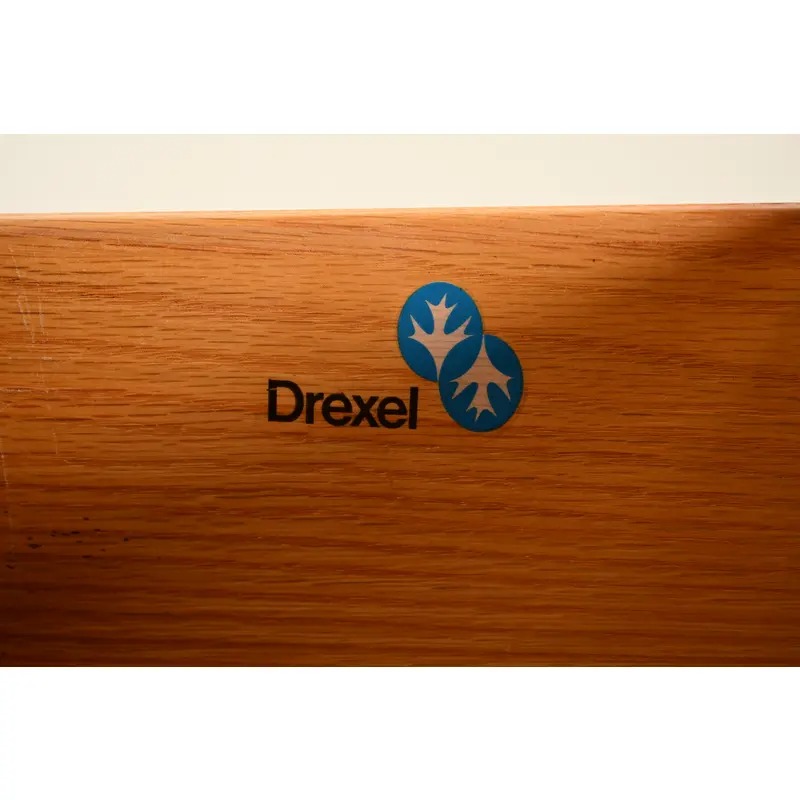 Drexel Heritage Mid-Century Modern Hollywood Regency Campaign Walnut Highboy Dresser, 1970s - Image 9