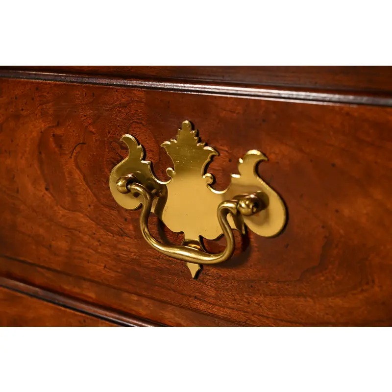Henredon Georgian Carved Mahogany Breakfront Bookcase Cabinet - Image 9