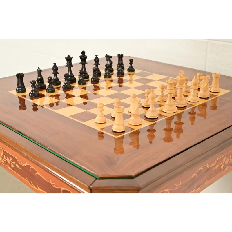 Italian Louis XVI Kingwood Inlaid Marquetry Flip Top Game Table - Image 9