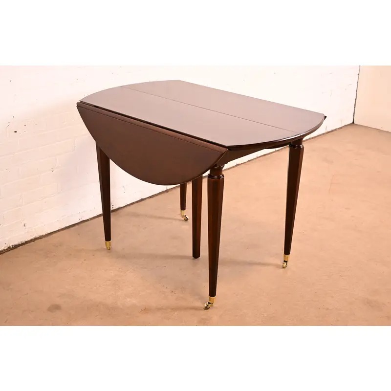 Kindel Furniture French Regency Louis XVI Cherry Wood Extension Dining Table, Newly Refinished - Image 9