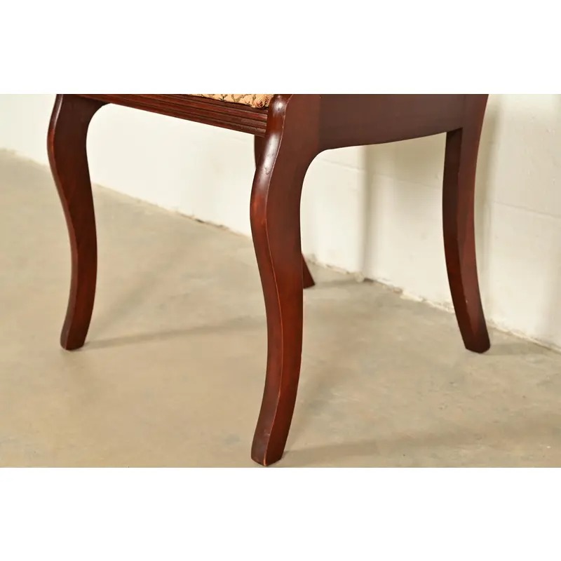 Kindel Furniture Style Regency Carved Mahogany Side Chair or Dining Chair, Circa 1940s - Image 9