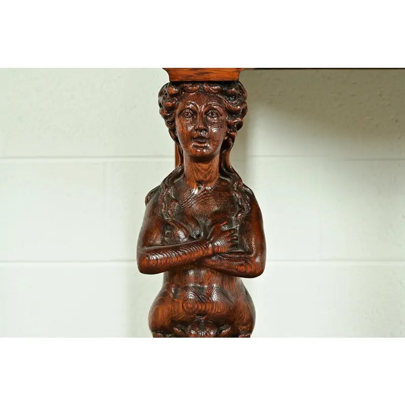 R. J. Horner Style Antique Victorian Carved Oak Sideboard or Buffet Server, Circa 1890s - Image 9