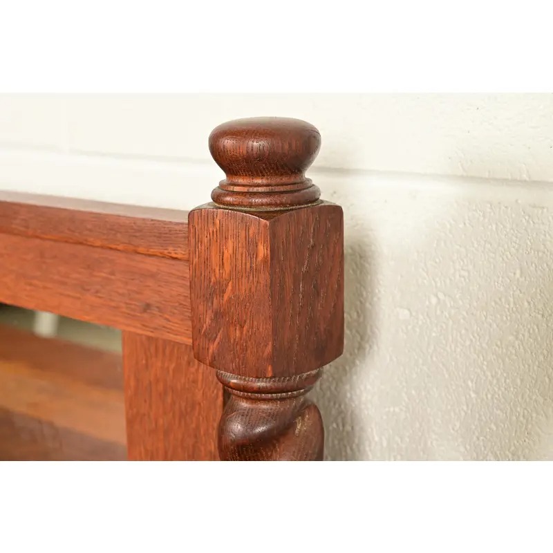 Stickley Brothers Antique Mission Oak Arts & Crafts Sideboard or Bar Cabinet, Circa 1910 - Image 9