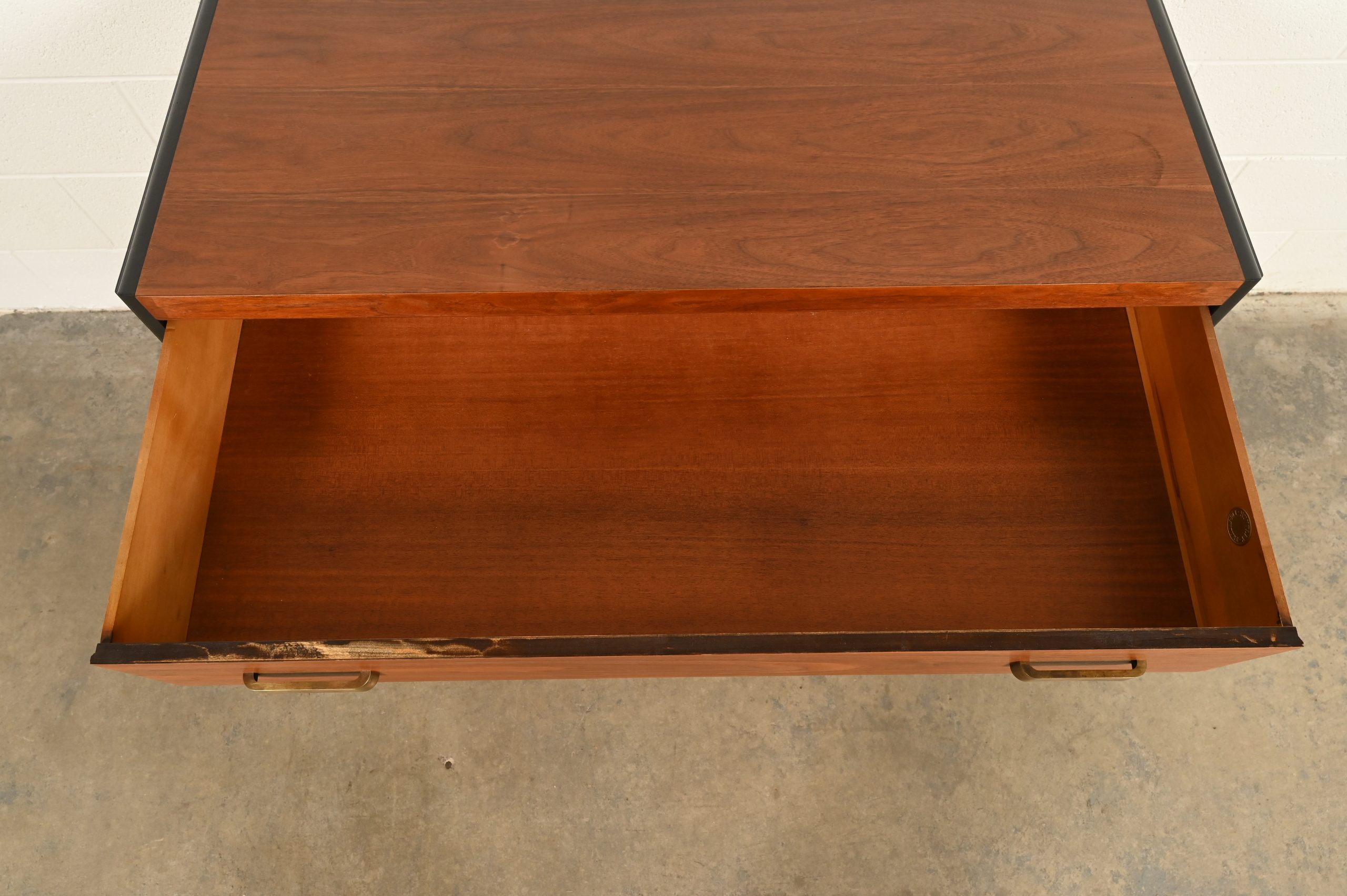 Donald Deskey Style Art Deco Walnut Dresser or Chest of Drawers, Circa 1940s - Image 10