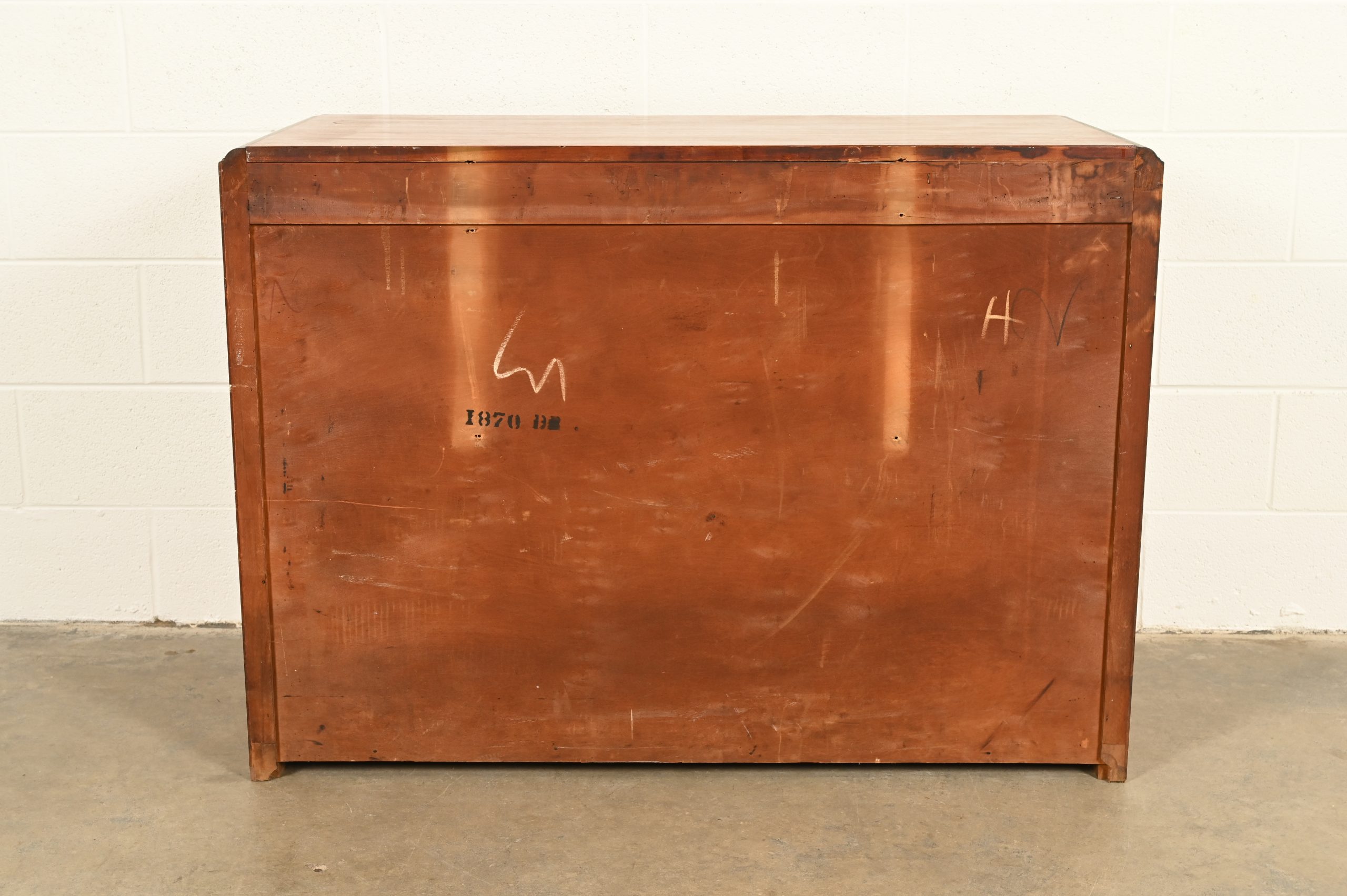Donald Deskey Style Art Deco Walnut Dresser or Chest of Drawers, Circa 1940s - Image 15