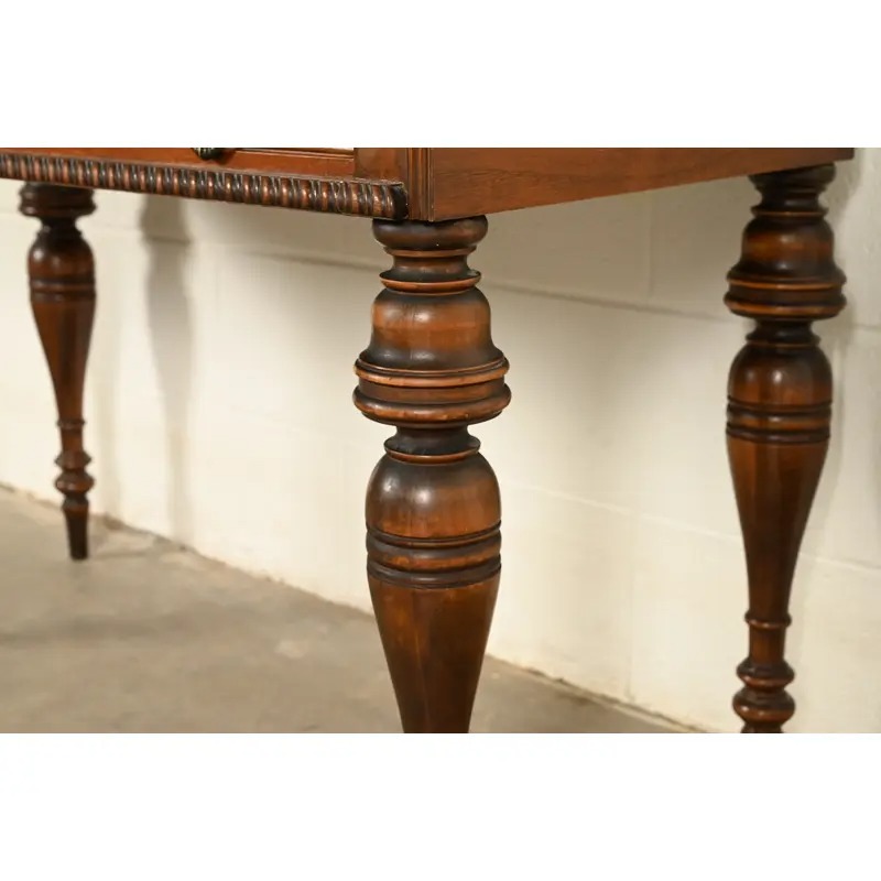 Grand Rapids Chair Co. Antique Victorian Carved Walnut Slant Front Writing Desk, Circa 1930s - Image 10