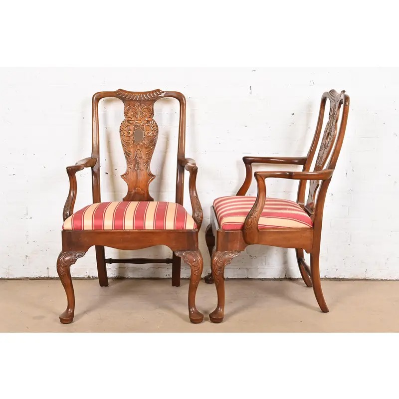 Henredon Chippendale Carved Mahogany Dining Chairs, Set of Ten - Image 10