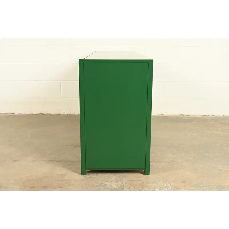 Thomasville Mid-Century Hollywood Regency Green Lacquered Dresser or Credenza | Newly Refinished - Image 10