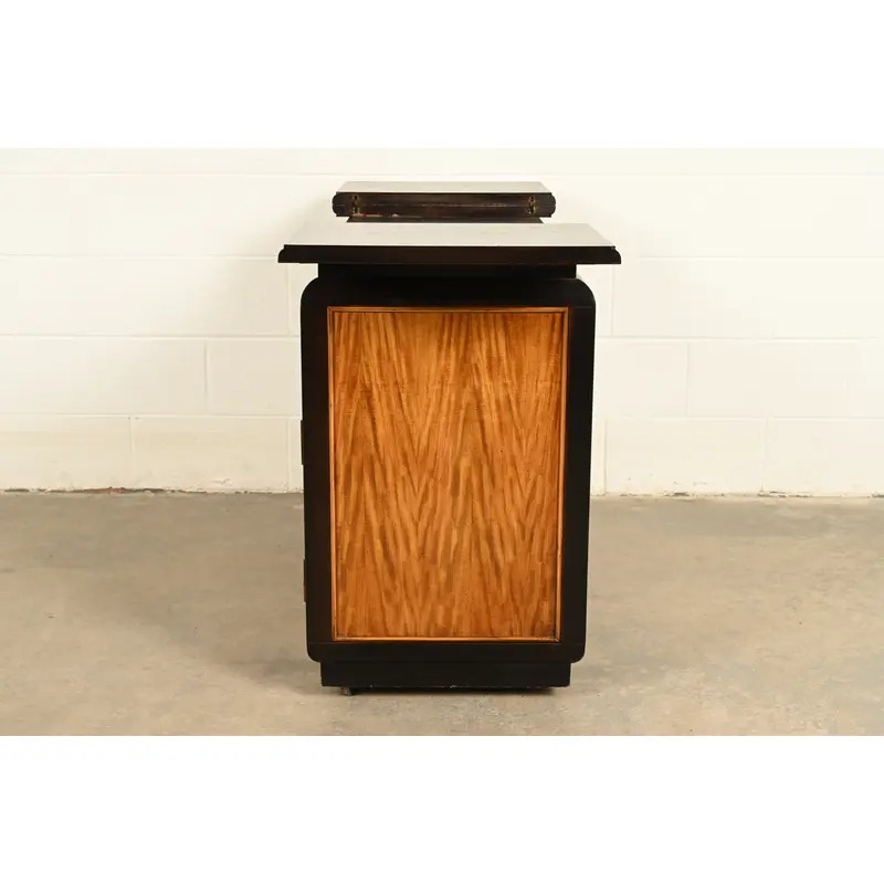 Raymond Sobota for Century Furniture Hollywood Regency Chinoiserie Flip-Top Buffet Server or Bar Cart | Circa 1970s - Image 12