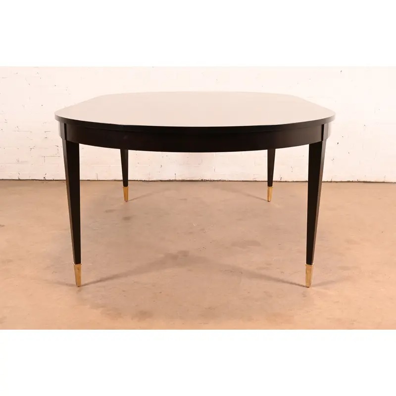 Thomas Pheasant for Baker Furniture French Regency Mahogany Extension Dining Table | Newly Refinished - Image 12