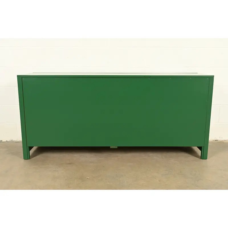 Thomasville Mid-Century Hollywood Regency Green Lacquered Dresser or Credenza | Newly Refinished - Image 12
