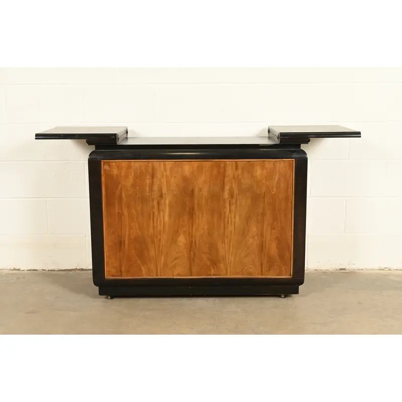 Raymond Sobota for Century Furniture Hollywood Regency Chinoiserie Flip-Top Buffet Server or Bar Cart | Circa 1970s - Image 13