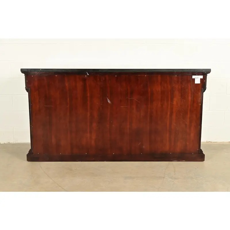 Ralph Lauren French Empire Carved Mahogany Marble Top Sideboard or Bar Cabinet - Image 14