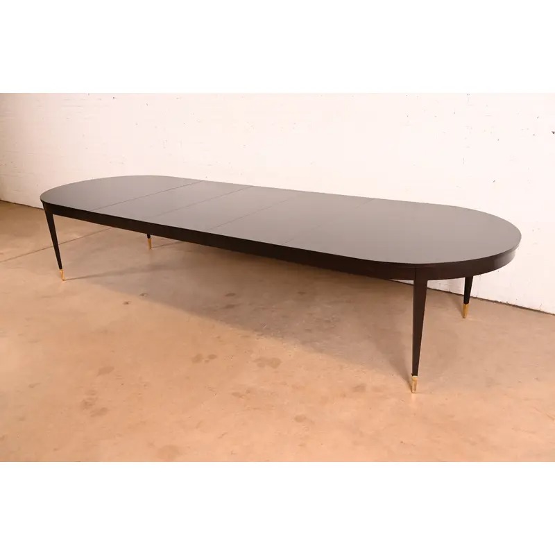 Thomas Pheasant for Baker Furniture French Regency Mahogany Extension Dining Table | Newly Refinished