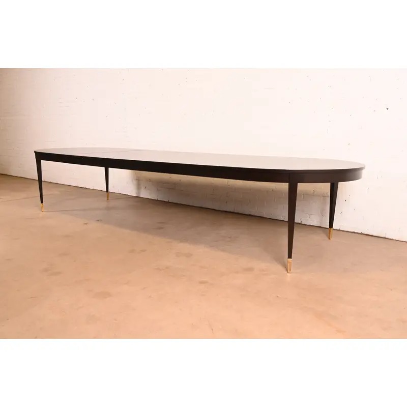 Thomas Pheasant for Baker Furniture French Regency Mahogany Extension Dining Table | Newly Refinished - Image 3