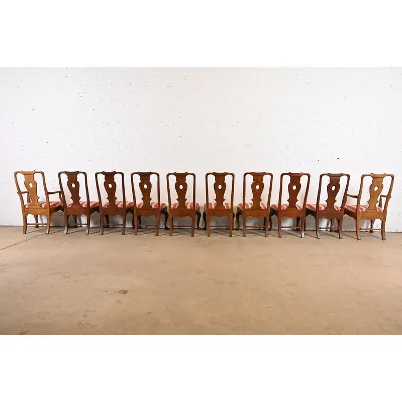 Henredon Chippendale Carved Mahogany Dining Chairs, Set of Ten - Image 5