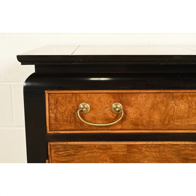 Raymond Sobota for Century Furniture Hollywood Regency Chinoiserie Flip-Top Buffet Server or Bar Cart | Circa 1970s - Image 5