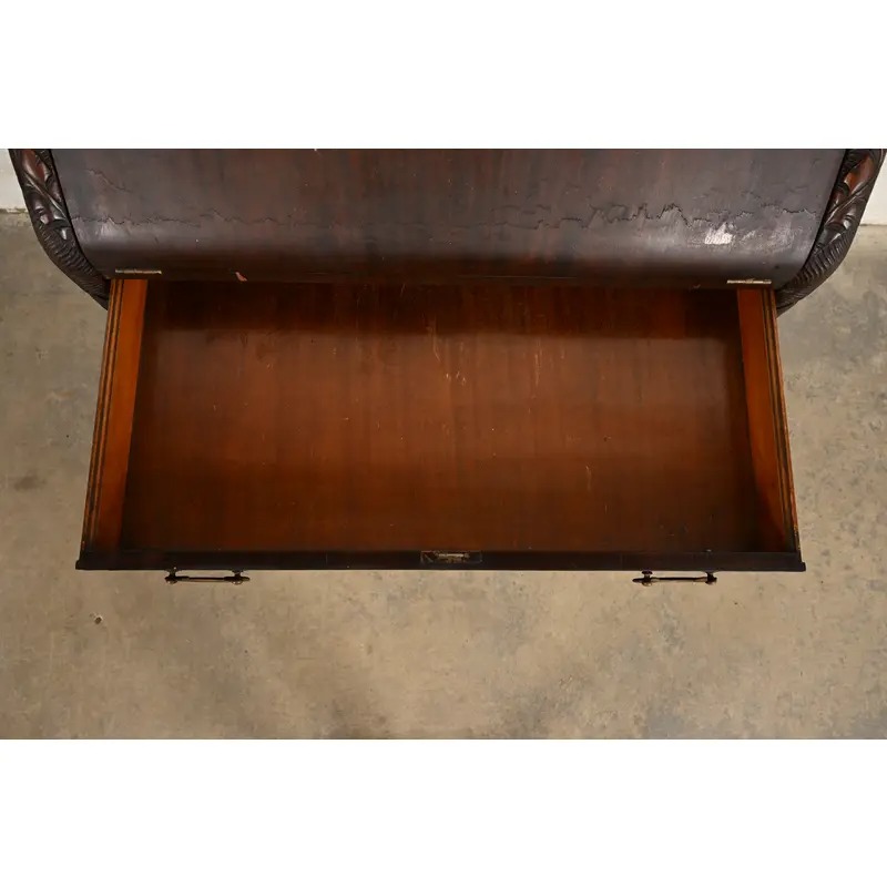 Berkey & Gay Style Antique Queen Anne Mahogany Slant Front Secretary Desk, Circa 1900 - Image 6