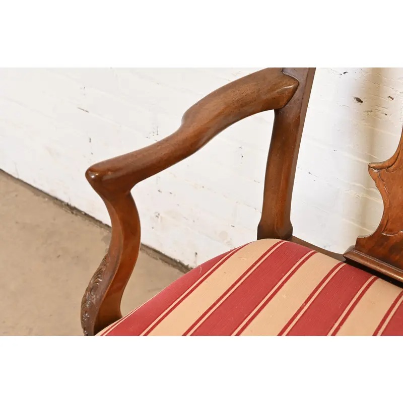 Henredon Chippendale Carved Mahogany Dining Chairs, Set of Ten - Image 7