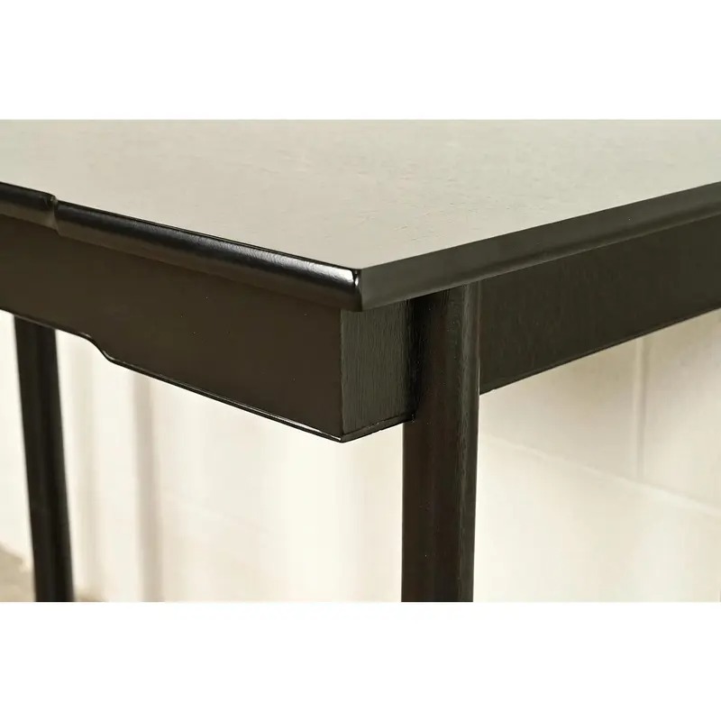 John Widdicomb Mid-Century Modern Hollywood Regency Black Lacquer and Brass Console Table, Newly Refinished - Image 7