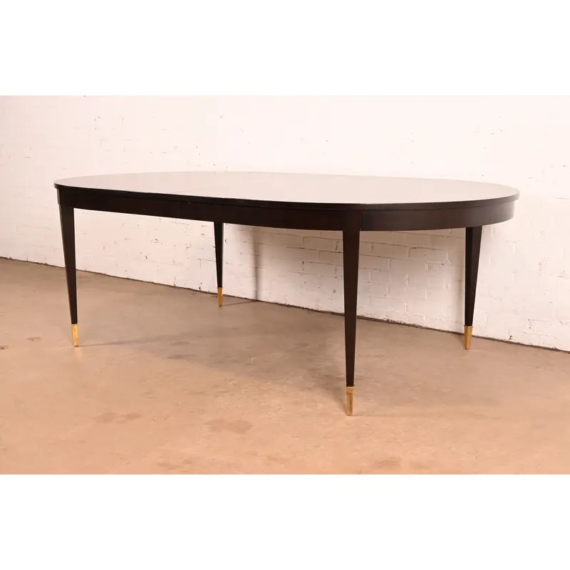 Thomas Pheasant for Baker Furniture French Regency Mahogany Extension Dining Table | Newly Refinished - Image 8
