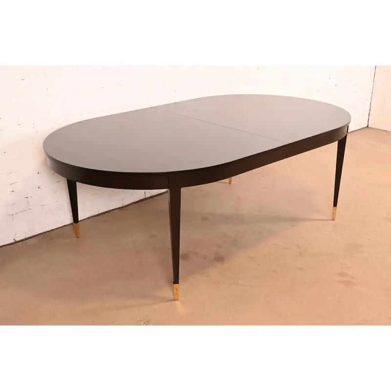 Thomas Pheasant for Baker Furniture French Regency Mahogany Extension Dining Table | Newly Refinished - Image 9