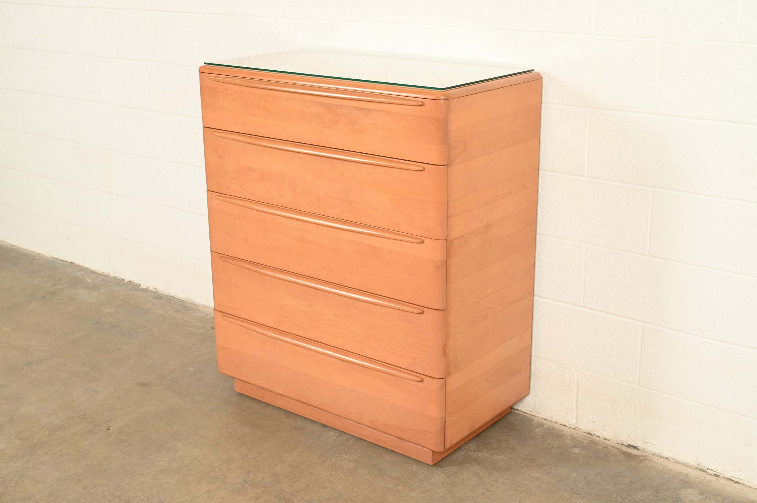 Heywood Wakefield Mid-Century Modern Solid Birch Five-Drawer Highboy Dresser, 1965 - Image 3