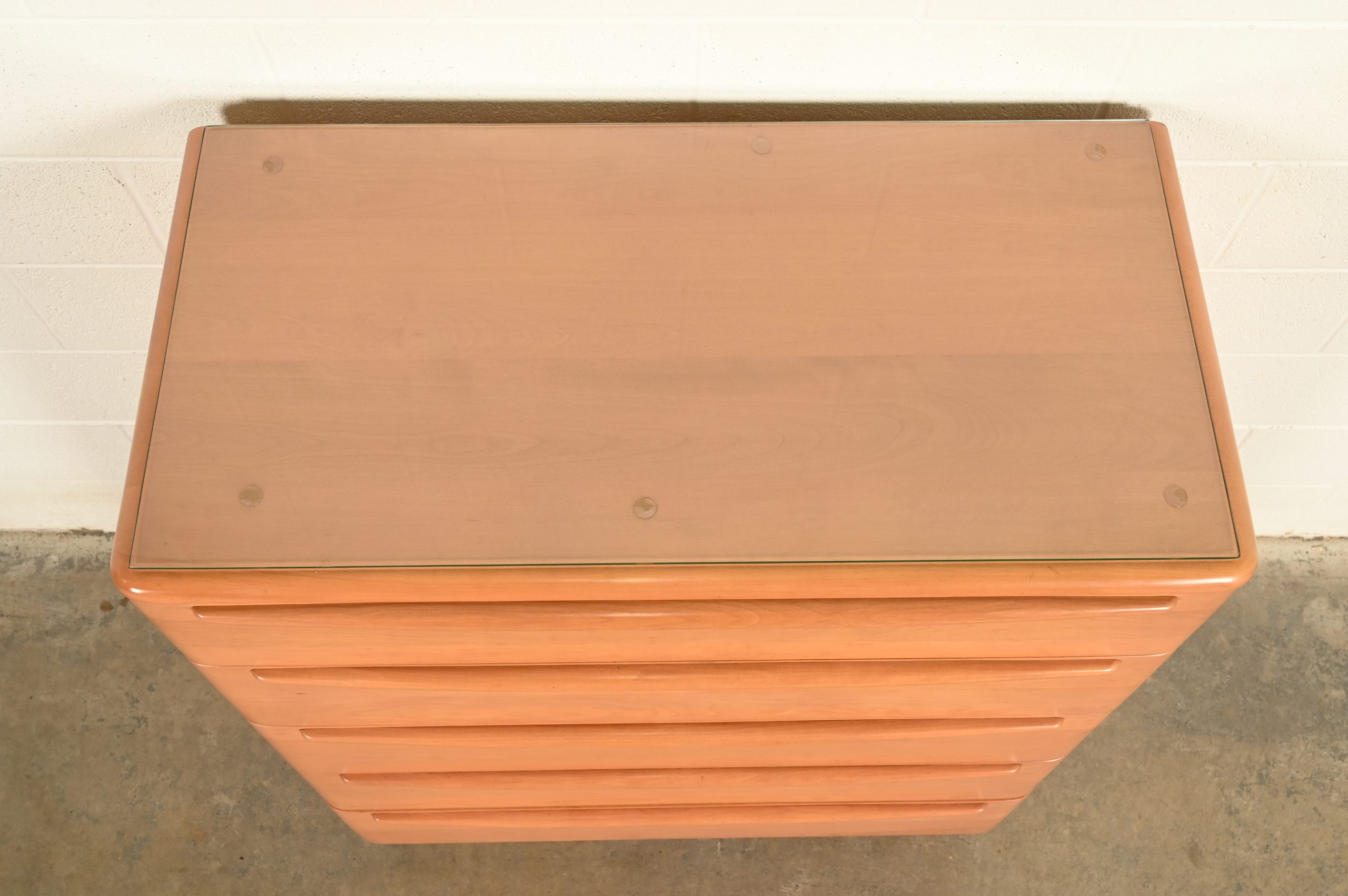 Heywood Wakefield Mid-Century Modern Solid Birch Five-Drawer Highboy Dresser, 1965 - Image 7