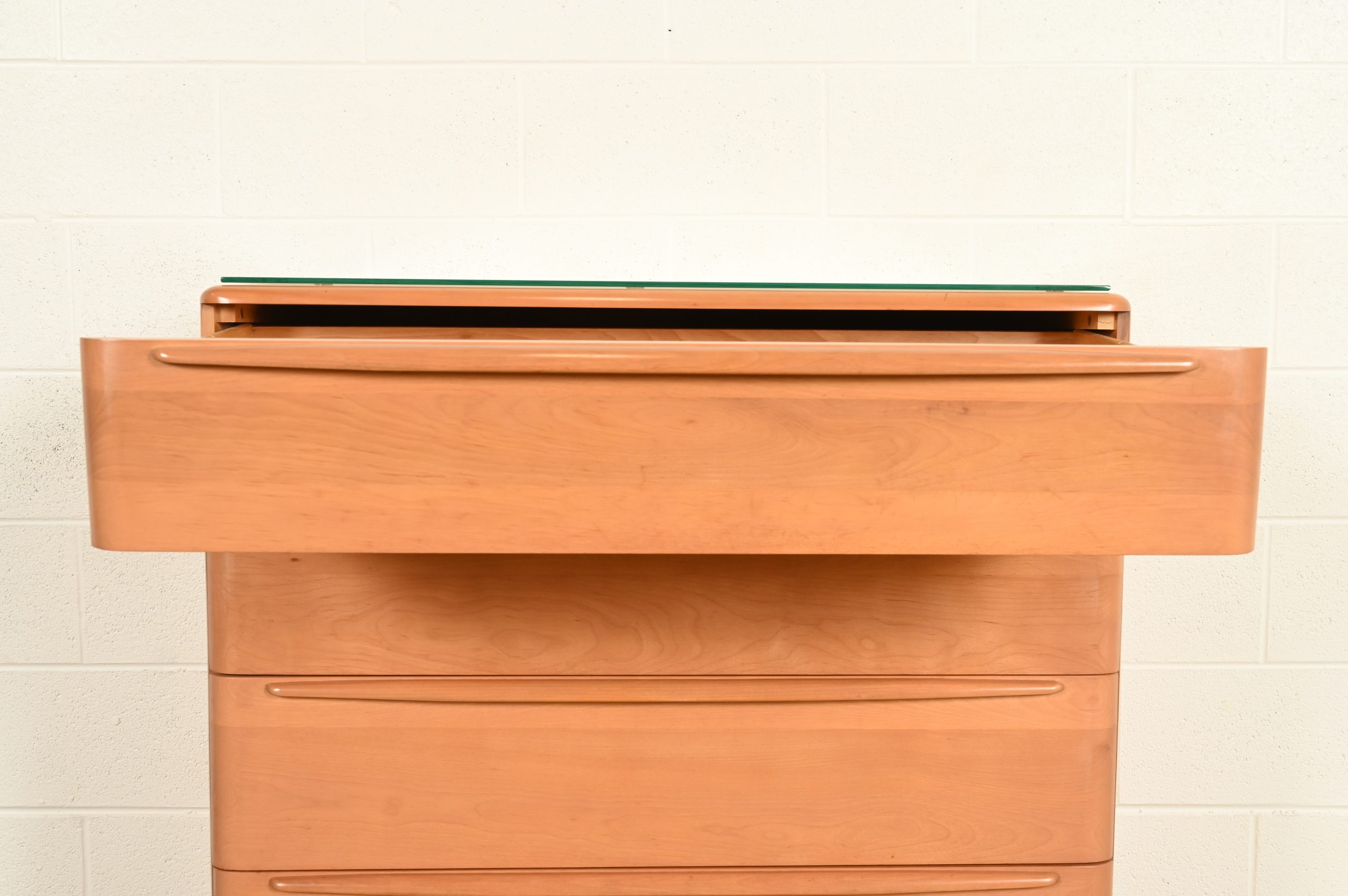 Heywood Wakefield Mid-Century Modern Solid Birch Five-Drawer Highboy Dresser, 1965 - Image 8