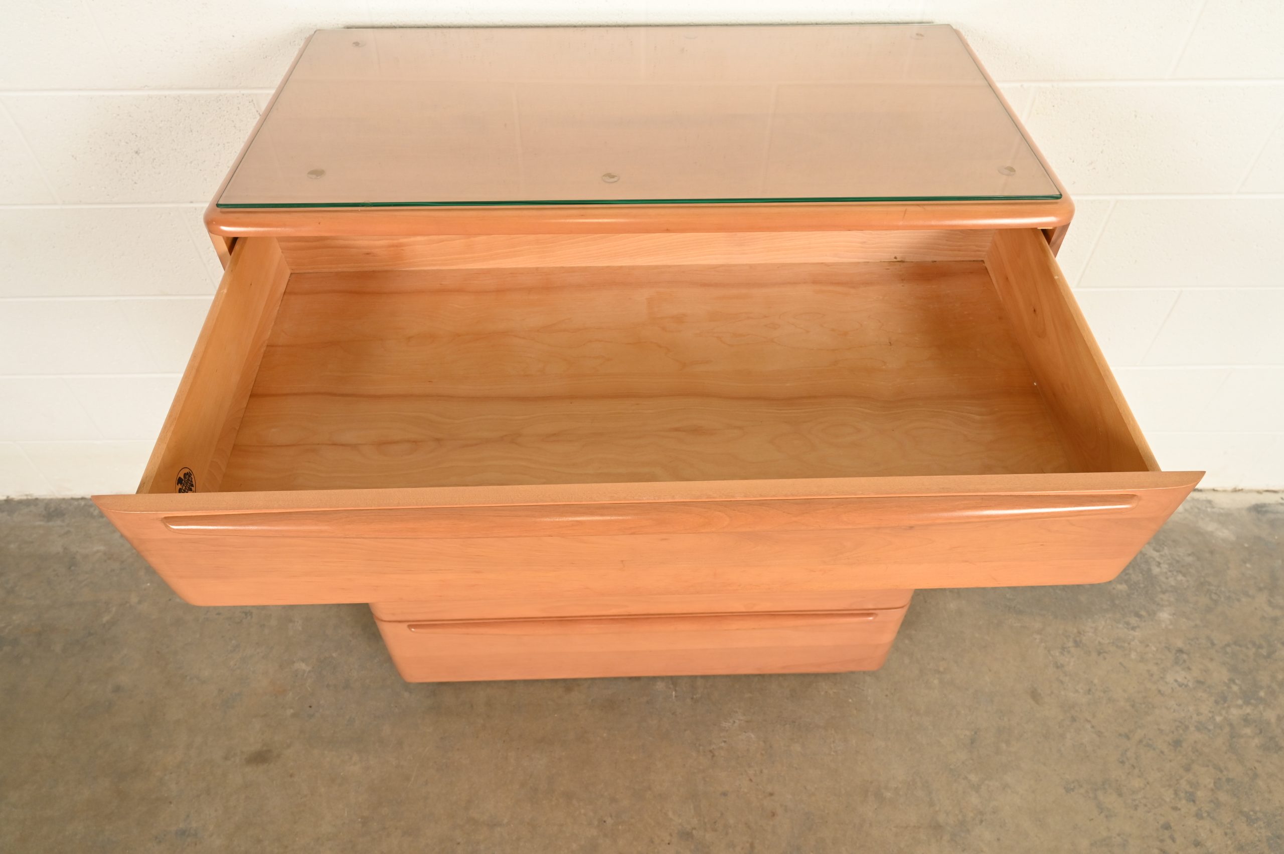 Heywood Wakefield Mid-Century Modern Solid Birch Five-Drawer Highboy Dresser, 1965 - Image 9