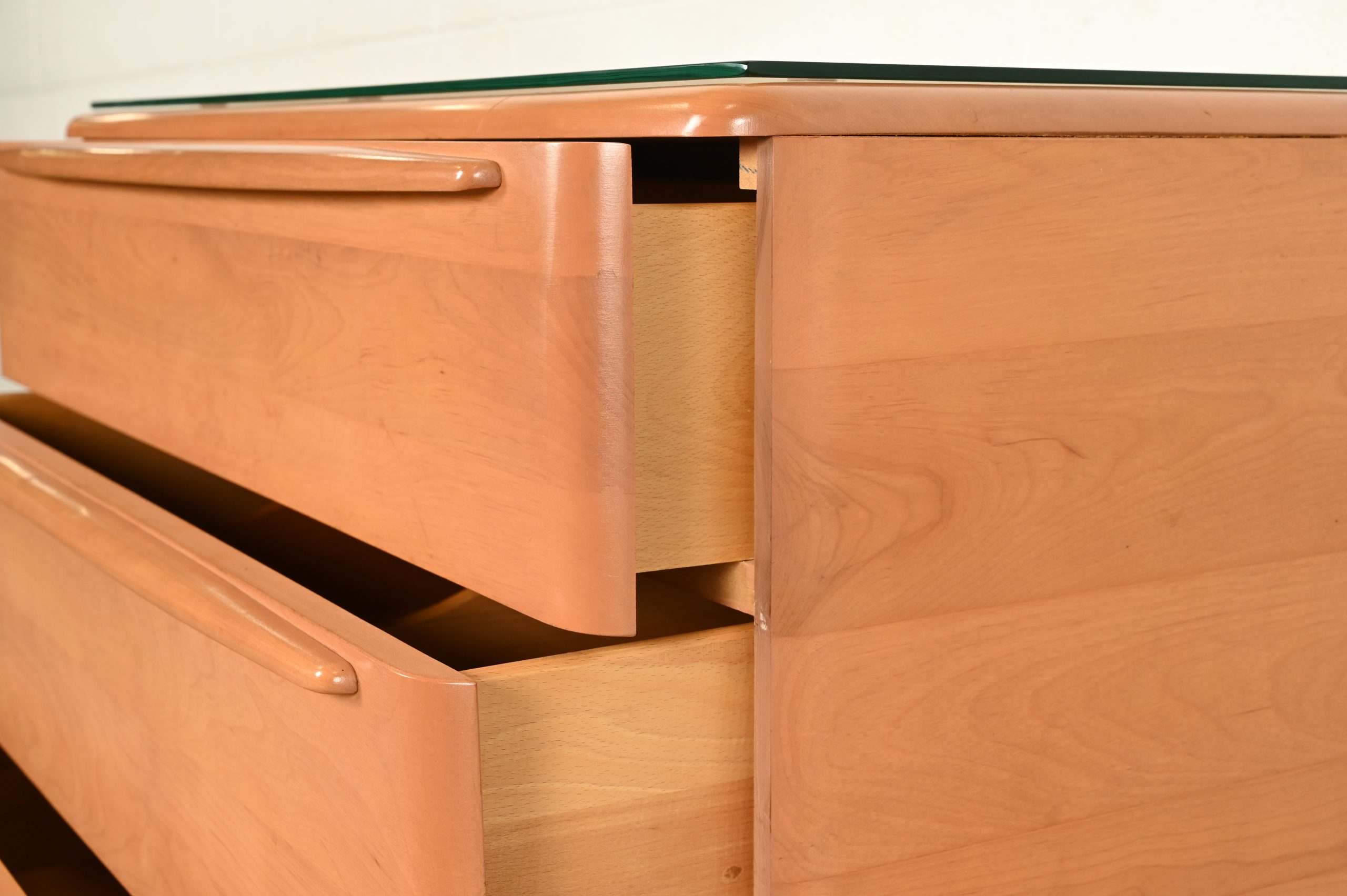 Heywood Wakefield Mid-Century Modern Solid Birch Five-Drawer Highboy Dresser, 1965 - Image 11