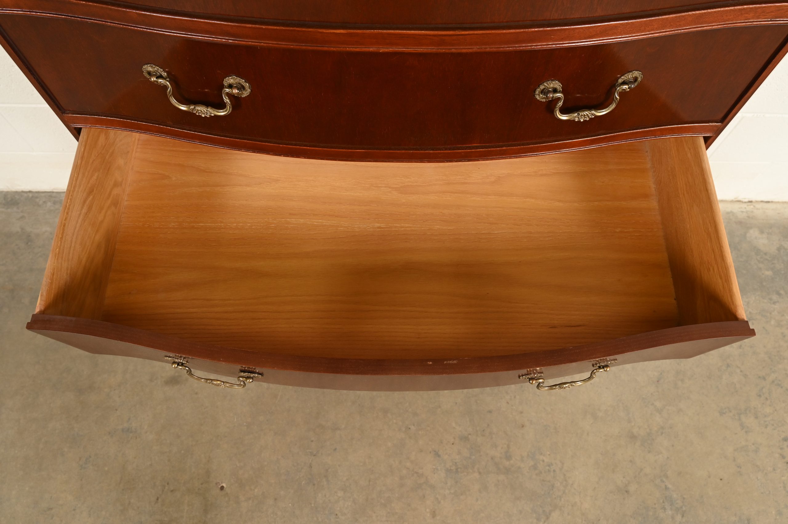 Baker Furniture Georgian Carved Mahogany Nine-Drawer Highboy Dresser, Circa 1980s - Image 7