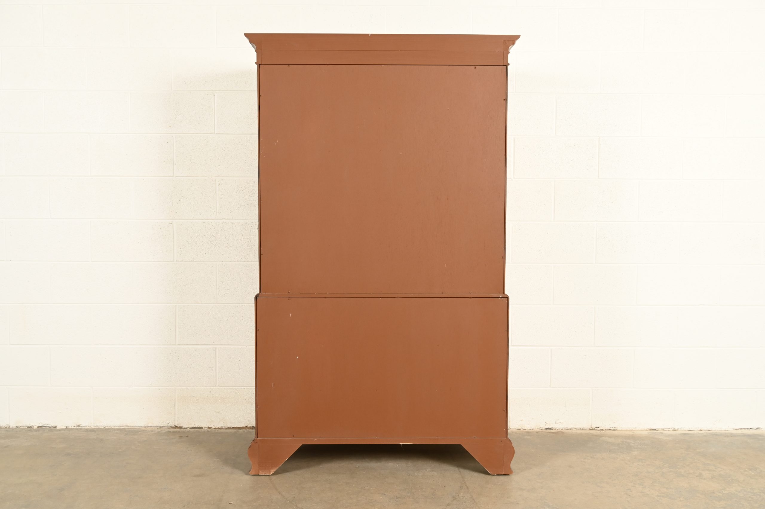 Baker Furniture Georgian Carved Mahogany Nine-Drawer Highboy Dresser, Circa 1980s - Image 13
