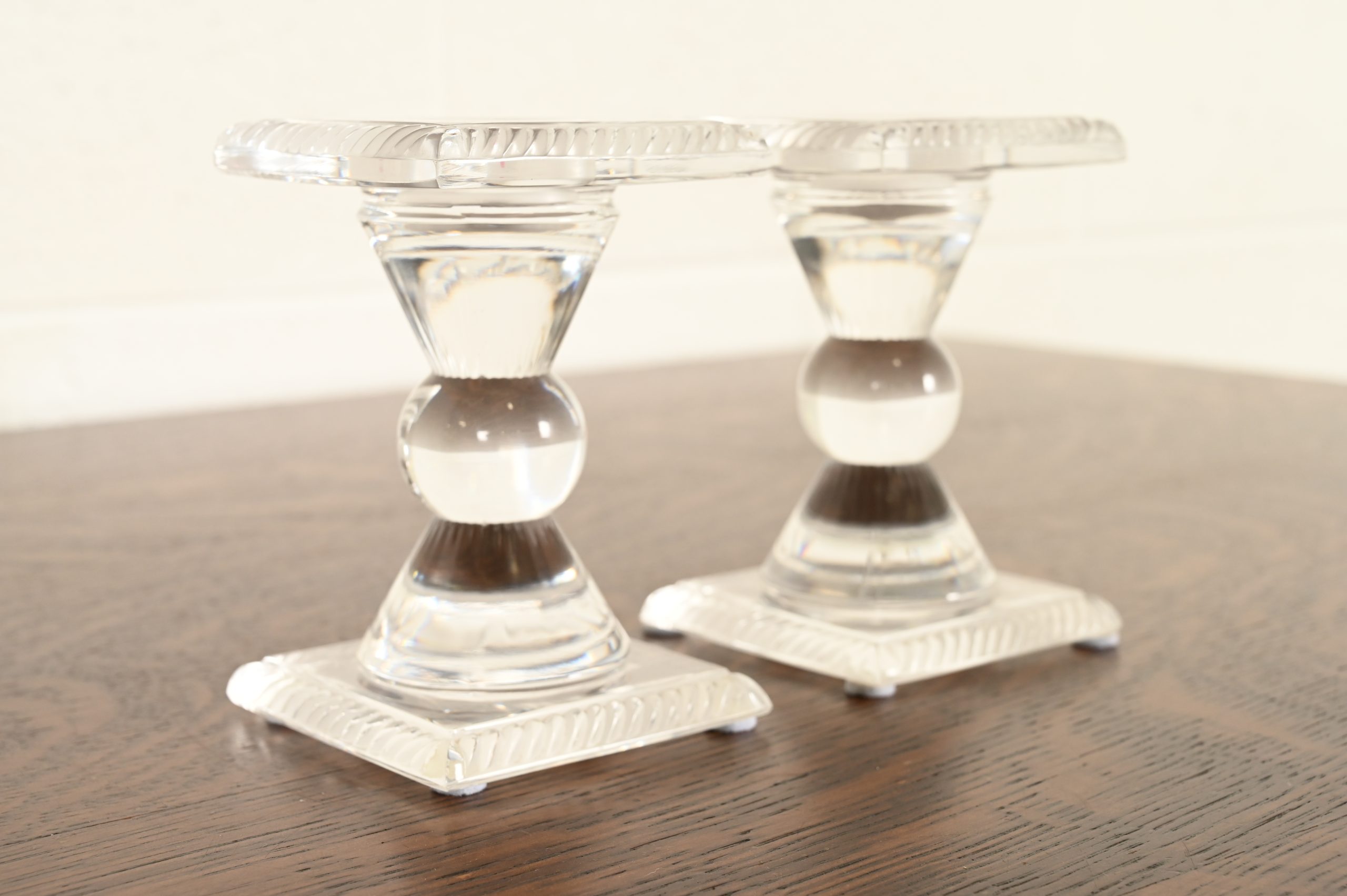 Lalique "Sophie" Art Deco Crystal Candlesticks, Pair - Image 6