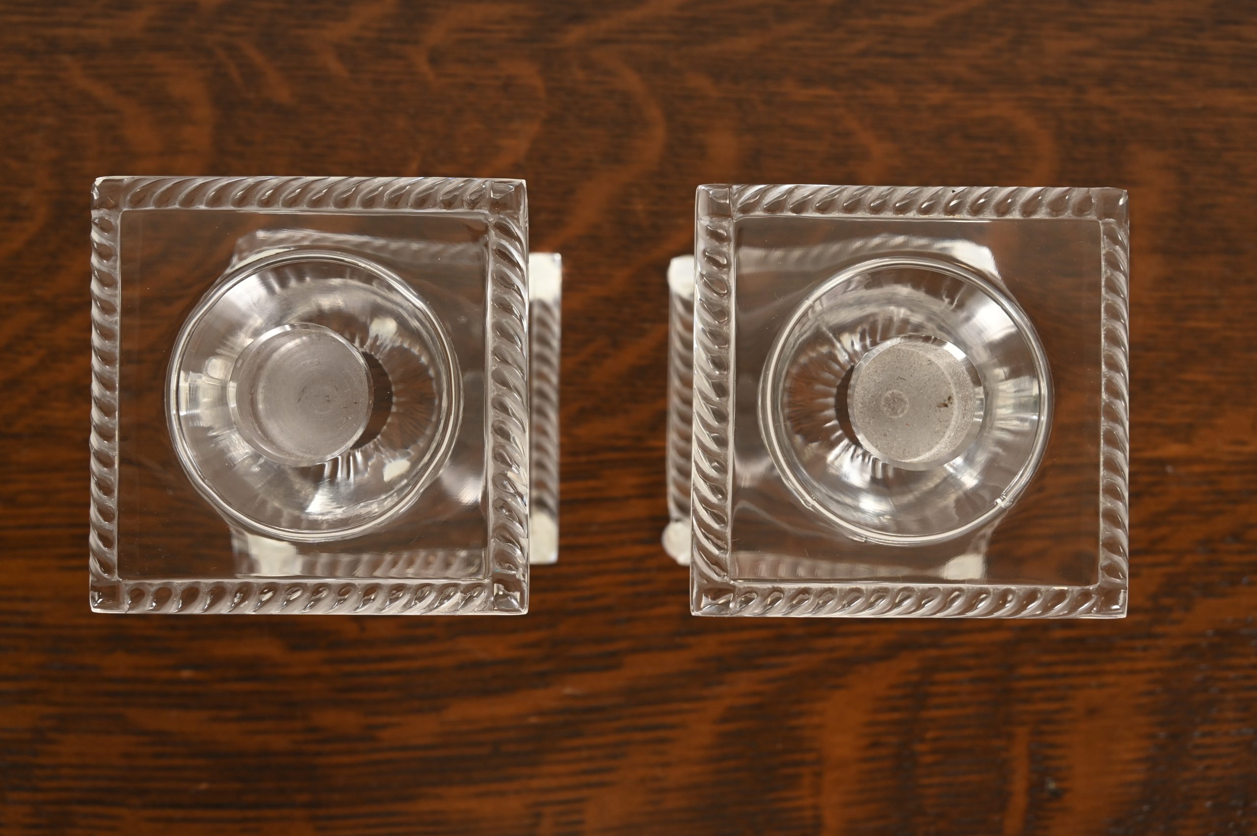 Lalique "Sophie" Art Deco Crystal Candlesticks, Pair - Image 11