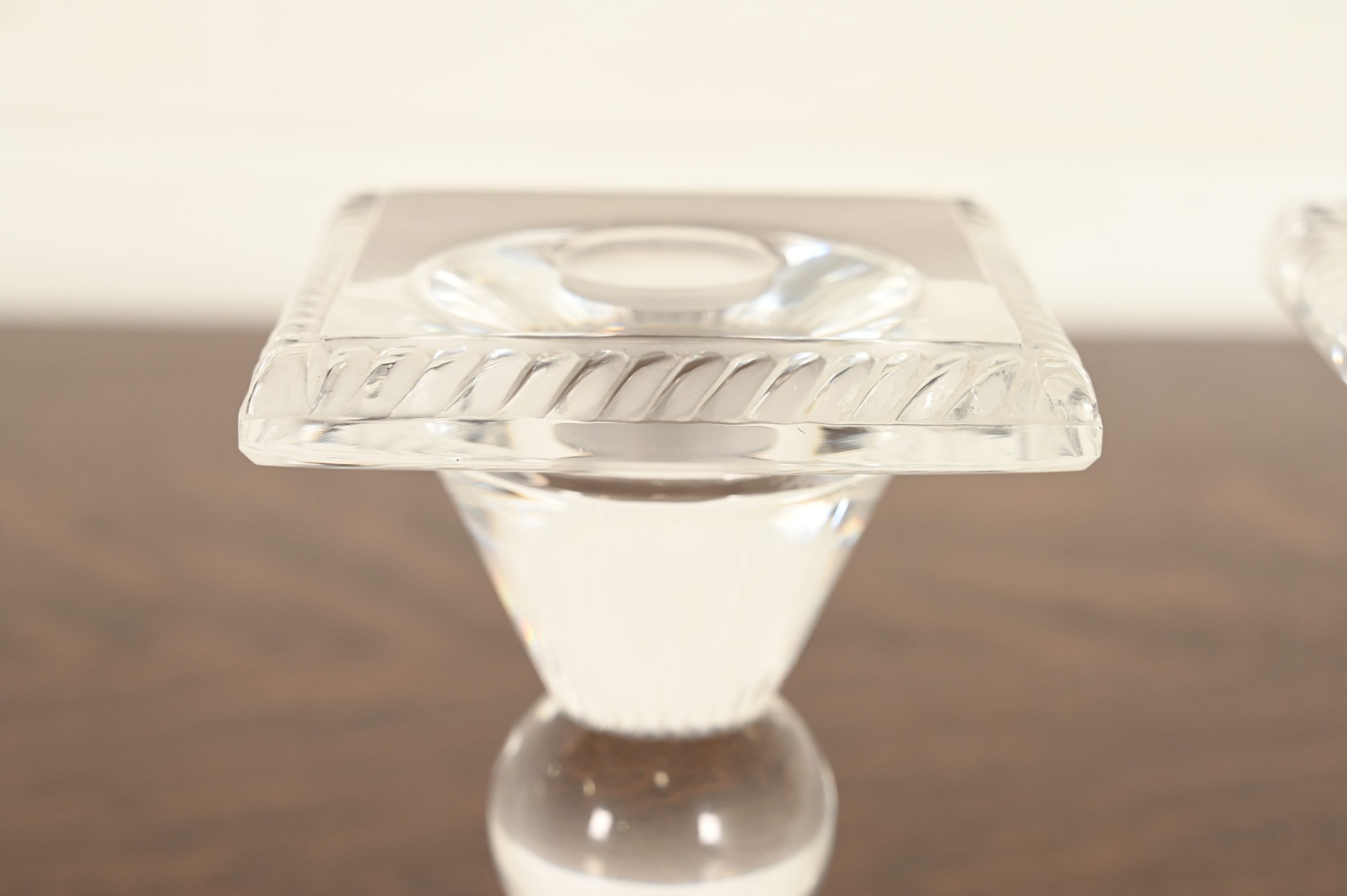 Lalique "Sophie" Art Deco Crystal Candlesticks, Pair - Image 8