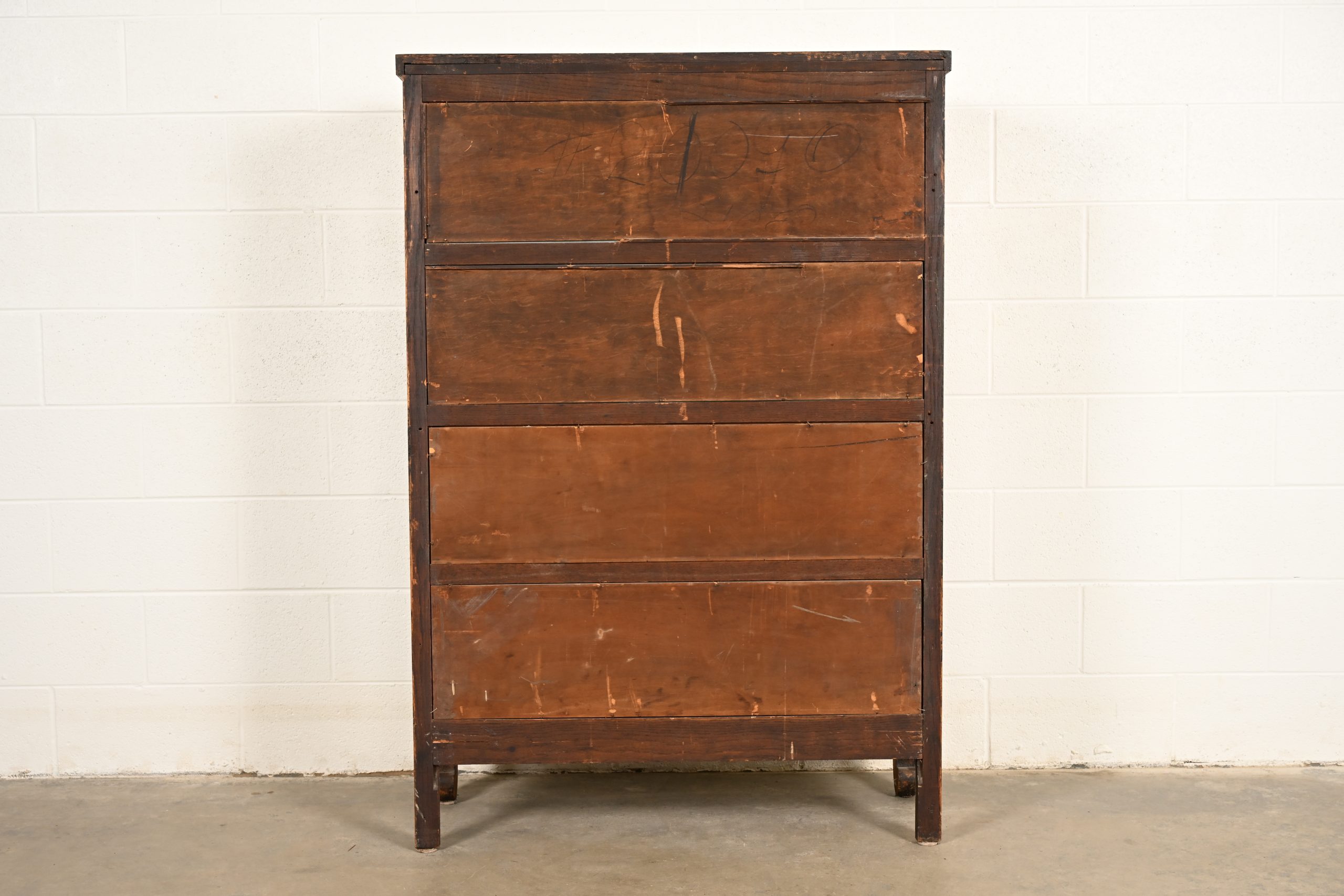 Berkey & Gay Style Antique Mission Oak Arts & Crafts Bookcase Cabinet, Circa 1910 - Image 15