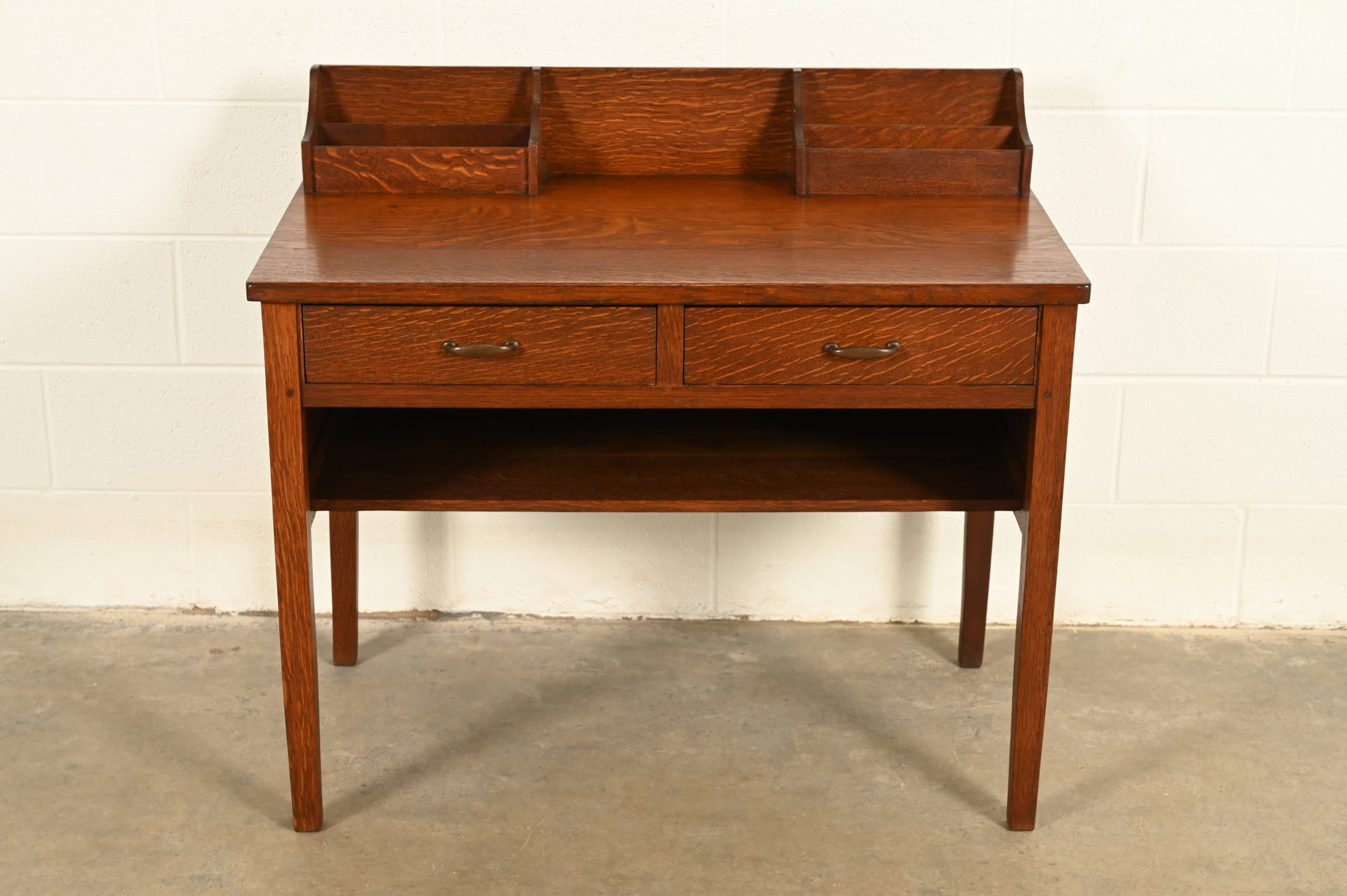 Early Gustav Stickley Mission Oak Arts & Crafts Writing Desk, Circa 1904 - Image 2