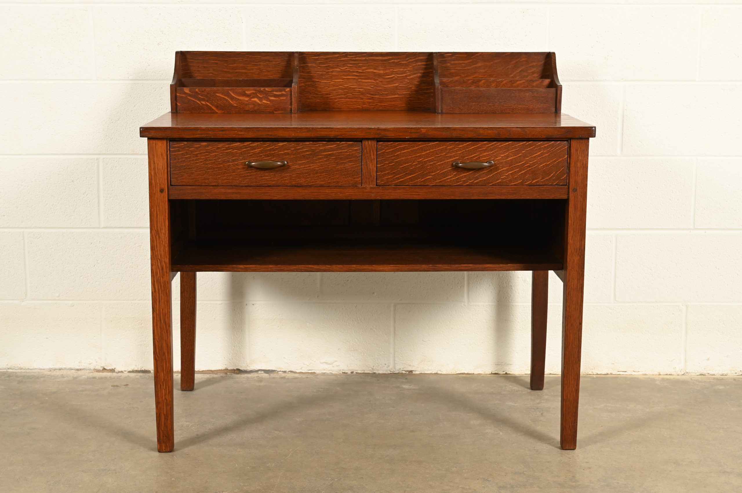 Early Gustav Stickley Mission Oak Arts & Crafts Writing Desk, Circa 1904 - Image 3