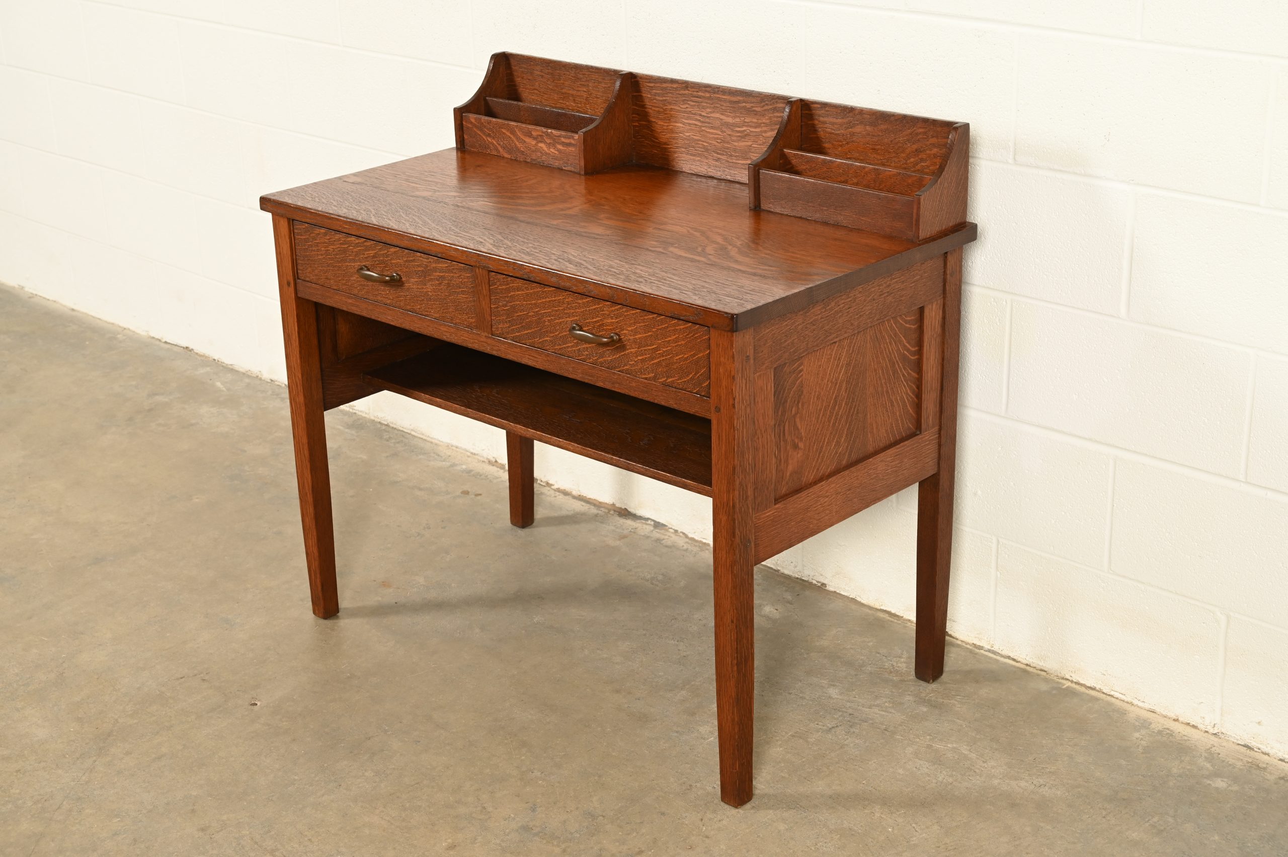 Early Gustav Stickley Mission Oak Arts & Crafts Writing Desk, Circa 1904 - Image 4
