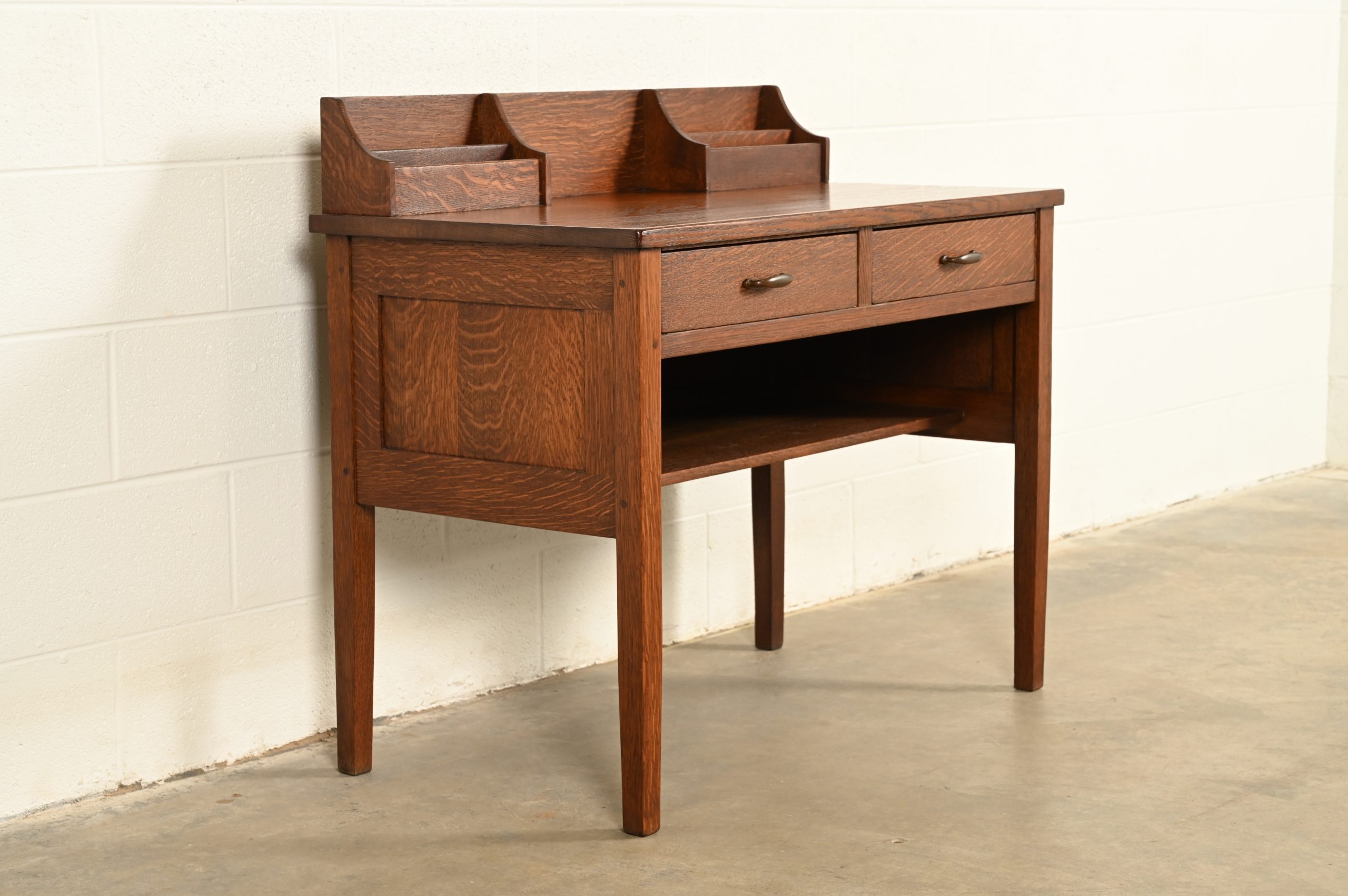 Early Gustav Stickley Mission Oak Arts & Crafts Writing Desk, Circa 1904